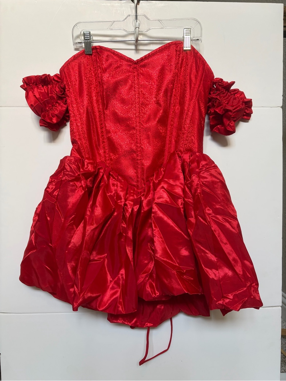 New Daisy Corsets Top Drawer Saloon Girl 5-PC Costume Red Size Large